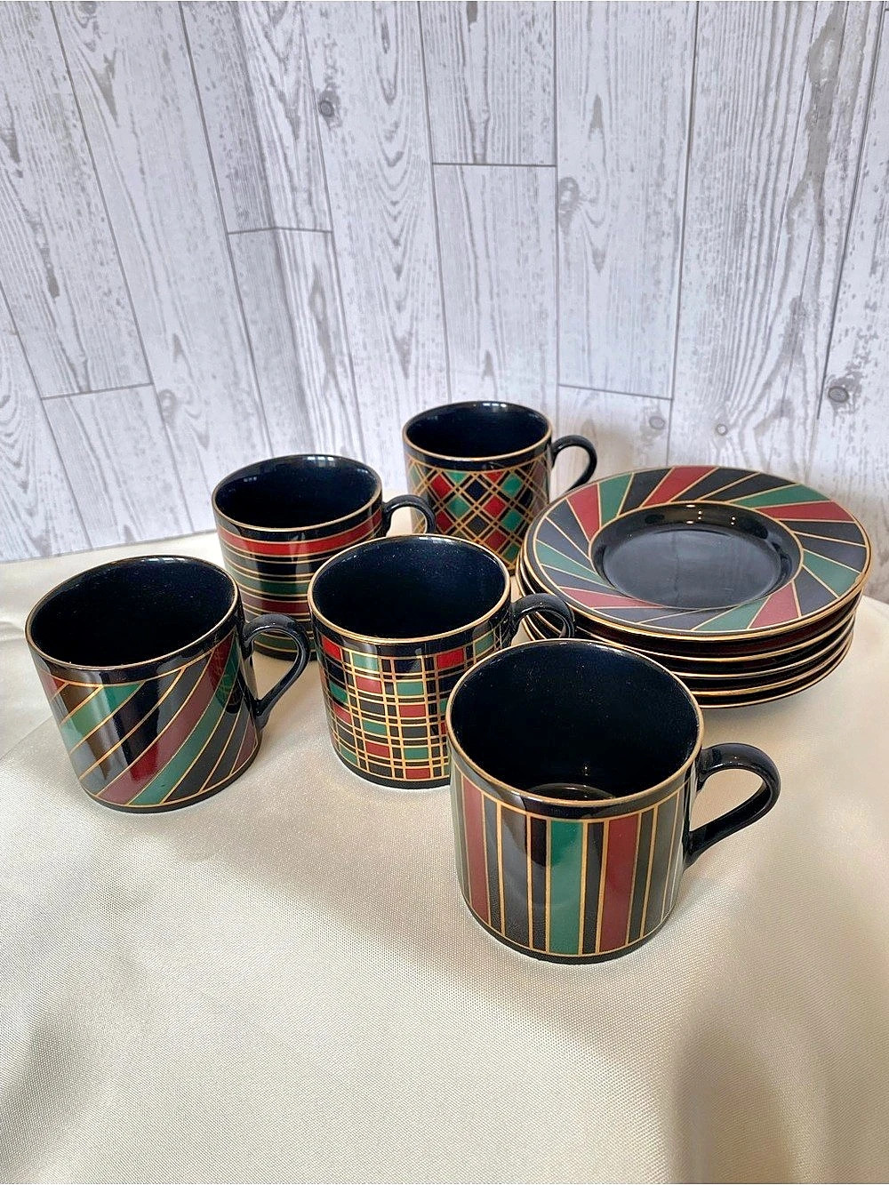The Rich Geometric 10 Piece Espresso Cup and Saucer Set